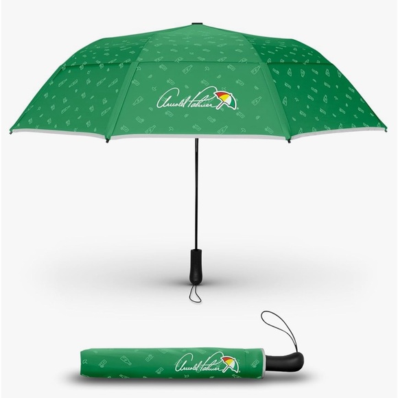 NEW Weatherman x Arnold Palmer Collapsible Golf Umbrella Green Signature Drinks - Picture 3 of 7